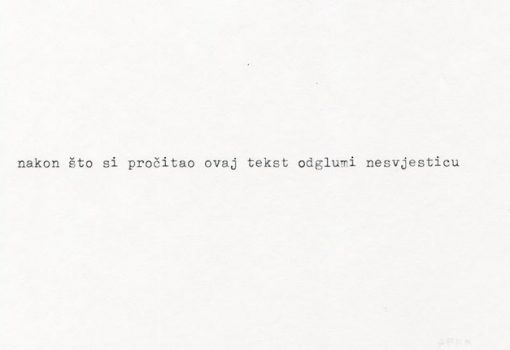[MMSU] Goran Trbuljak: nikada do sada viđen rad neviđenog umjetnika